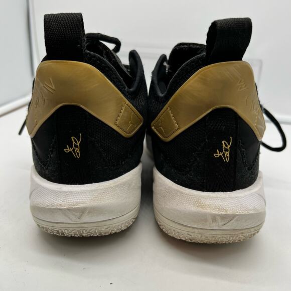 Nike Air Jordan Shoes Youth 6.5 Why Not Zer0.4 Black Gold CQ9430-001 Sneakers - Picture 5 of 10